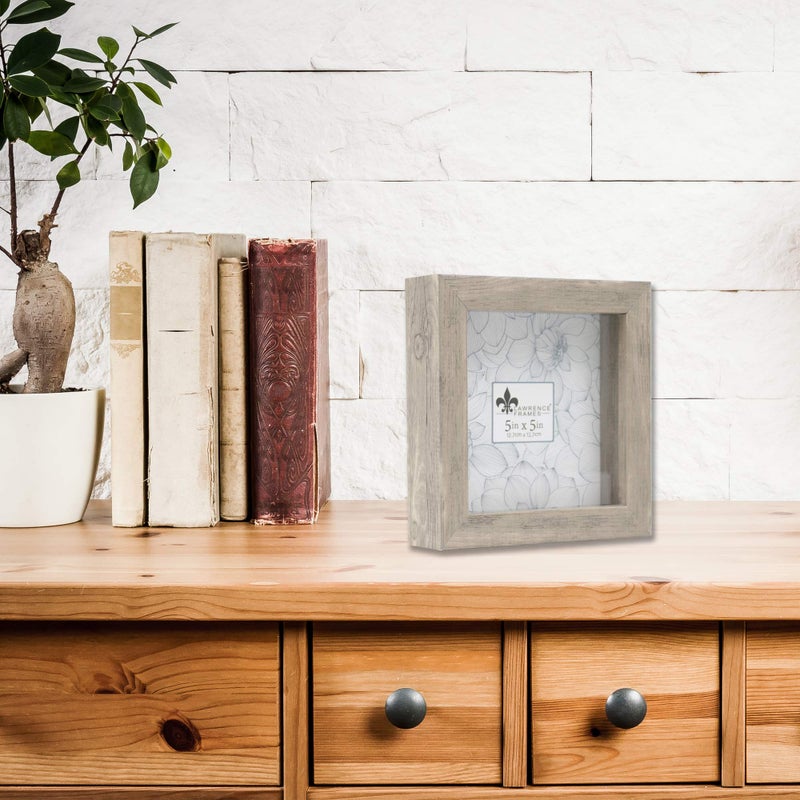 Lawrence Frames Shadow Box Frame, 5x5, Natural Gray - Image 5